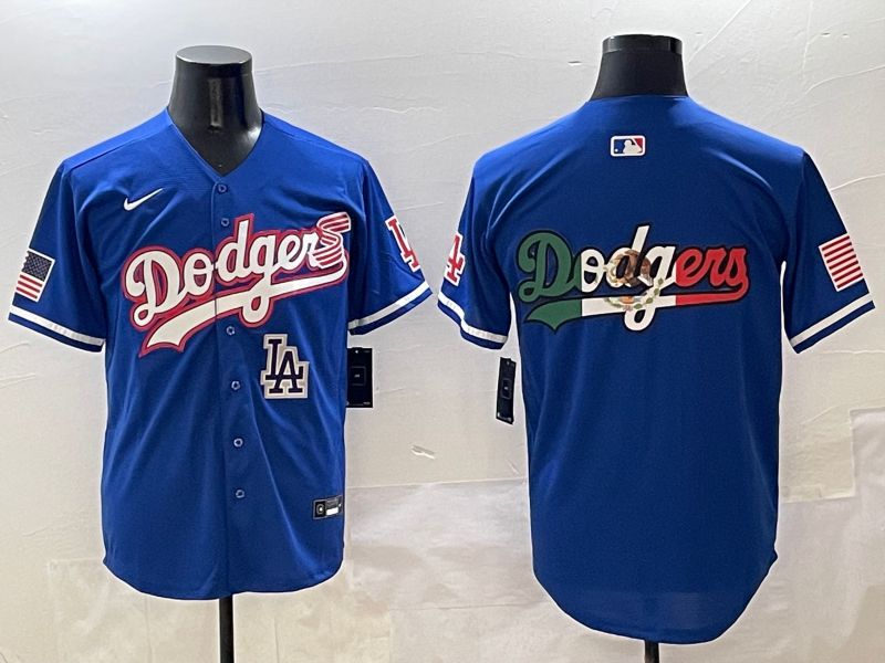 Men Los Angeles Dodgers Blank Blue Second generation Joint Name Nike 2025 MLB Jersey style 14